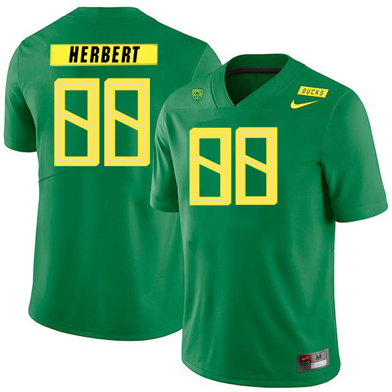 Men #88 Patrick Herbert Oregon Ducks College Football Jerseys Stitched Sale-Green